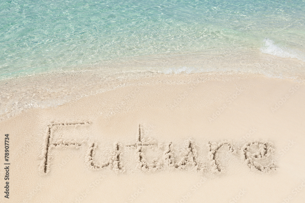 Future Written On Sand By Sea Future Written On Sand By Sea
