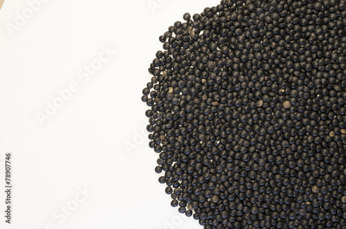 black lentils close up