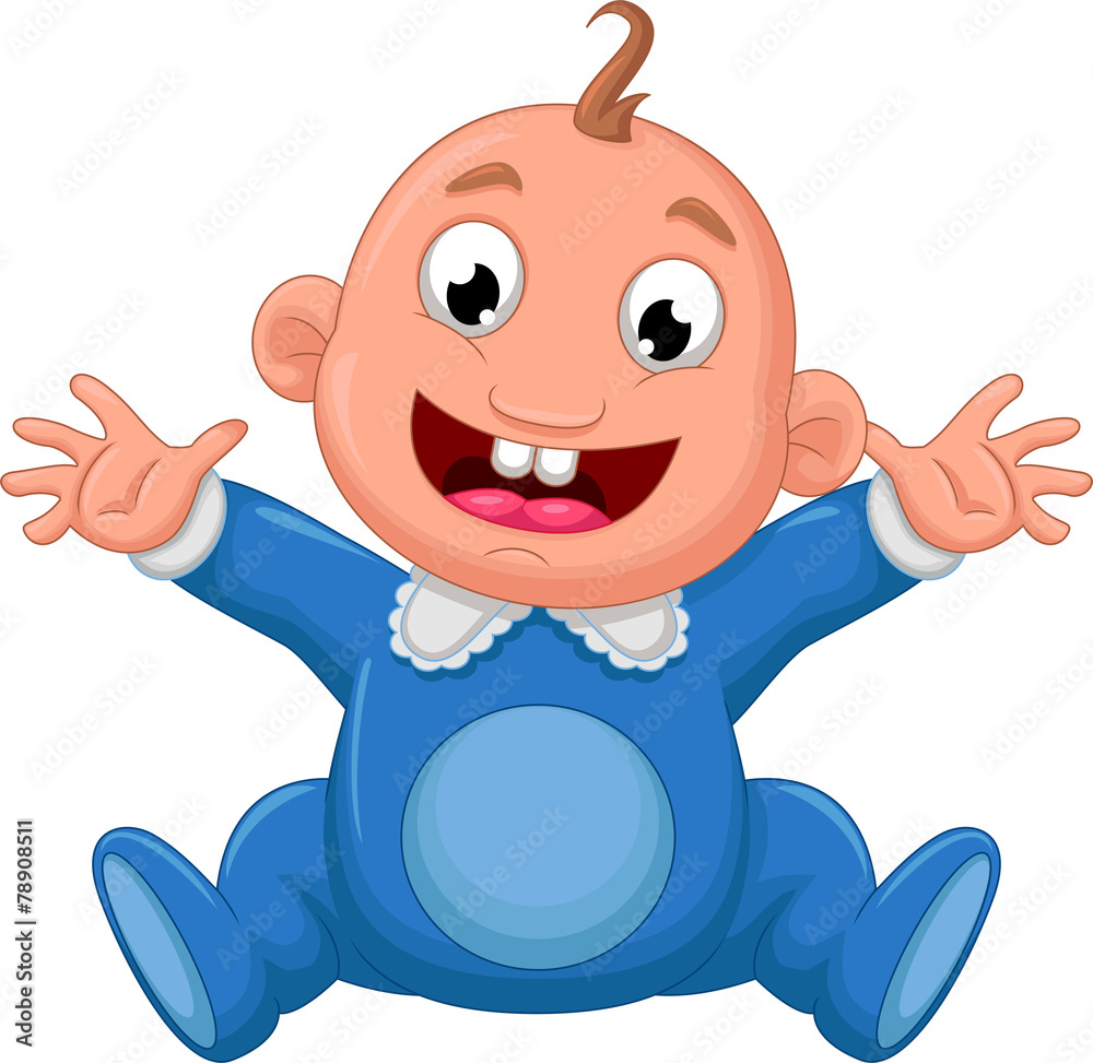 Obraz premium happy baby boy cartoon