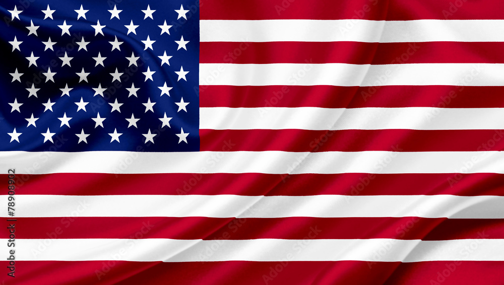 Fototapeta premium United States of America waving flag