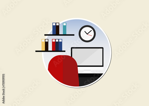 Office round illustration