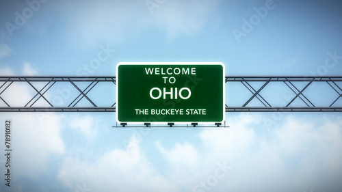 Ohio USA State Welcome to Highway Road Sign