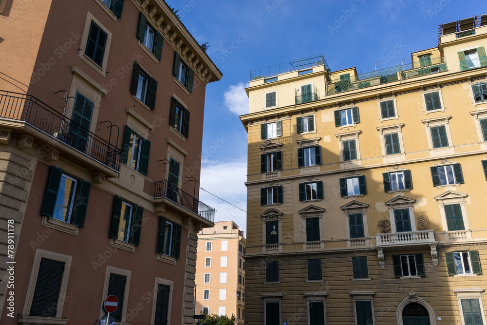 Homes and office buildings in Rome