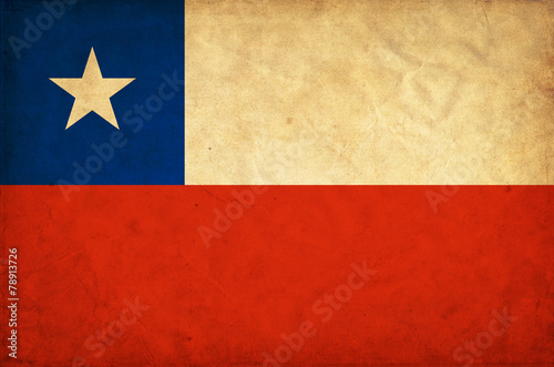 Chile grunge flag photo