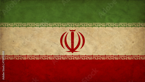 Iran grunge flag