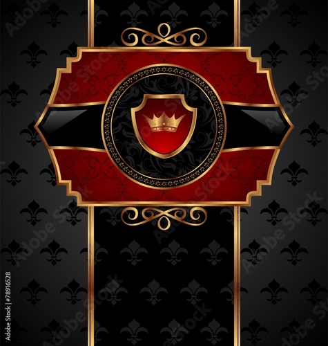 vintage background with shield