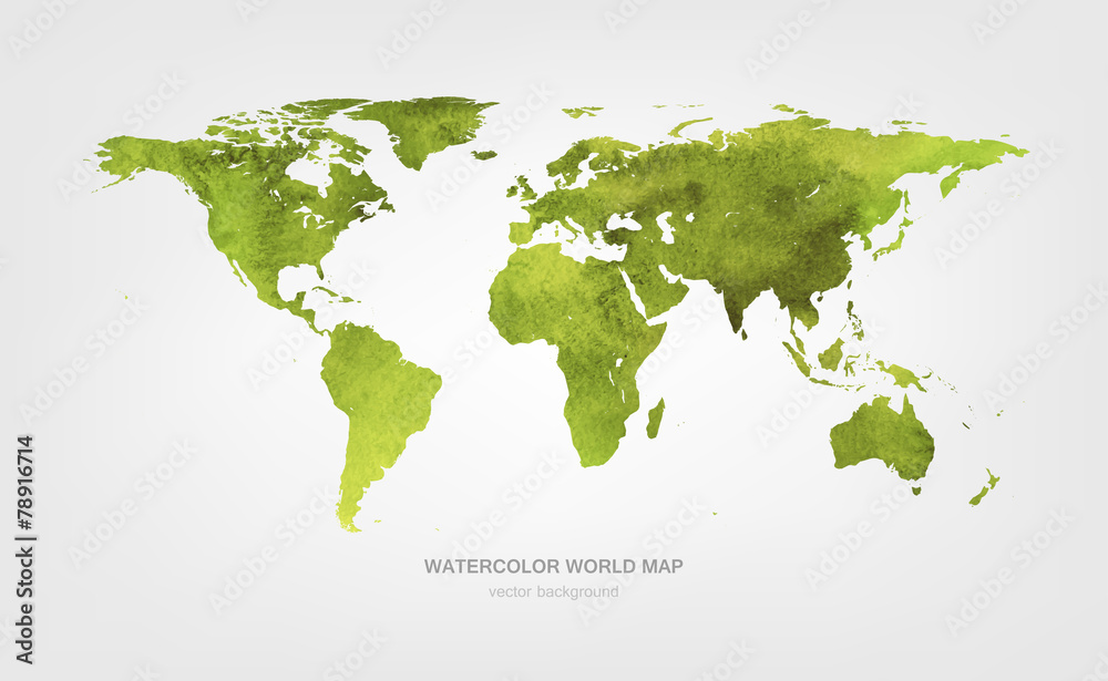 Obraz Mapa świata akwarela