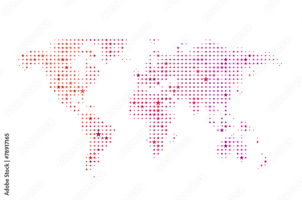 Fototapeta premium Stars World Map 4