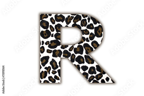 font with pattern leopard