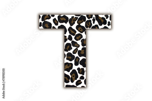 font with pattern leopard