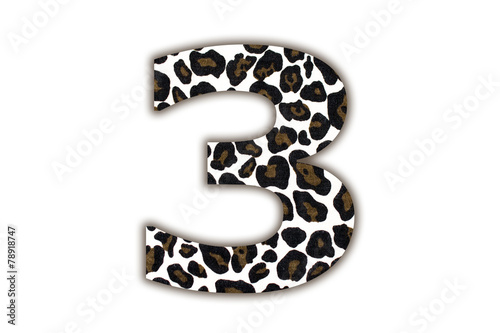 font with pattern leopard