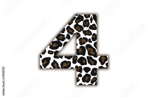 font with pattern leopard