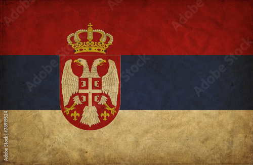 Serbia grunge flag