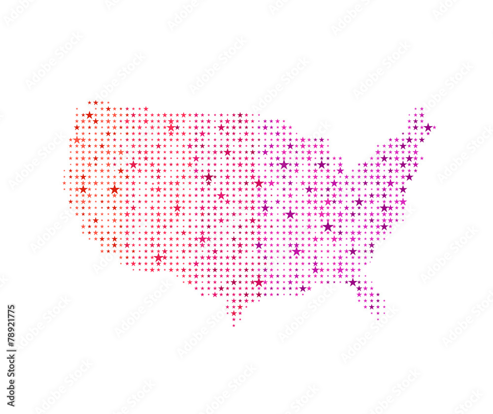 Obraz premium Stars USA Map 4