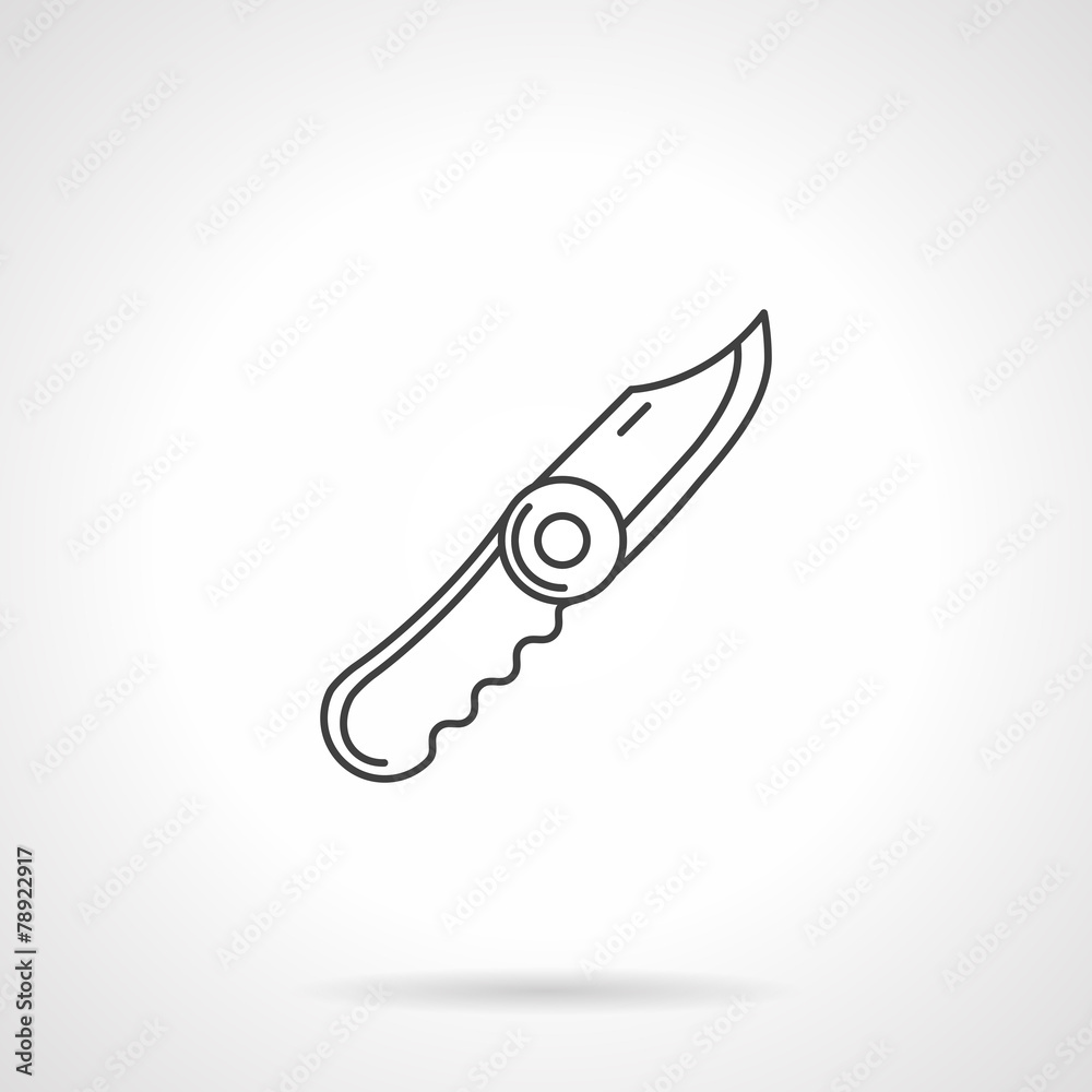 Black line vector icon for knife Black line vector icon for knife