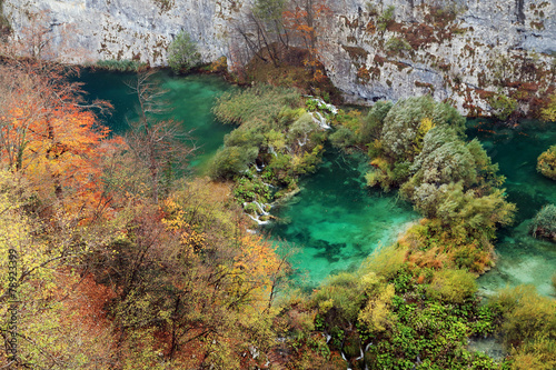 Waterfall in Plitvice National Park  Croatia  Europe