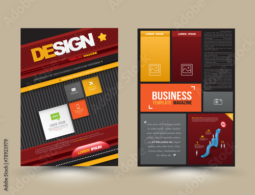 Vector design page template modern style.