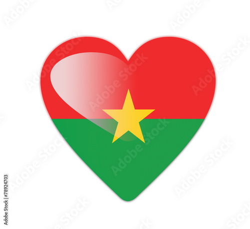 Free Download Burkina Faso 3D heart shaped flag - GFXLoad