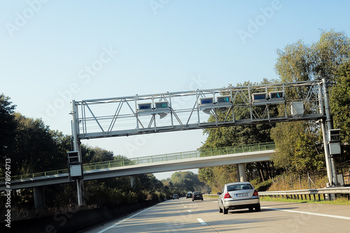 German autobahn toll bridge photo