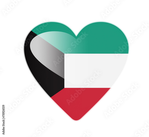Free Download Kuwait 3D heart shaped flag - GFXLoad