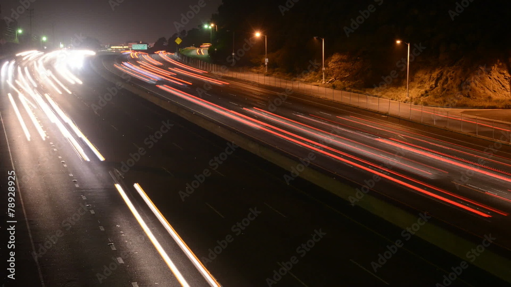 Time Lapse of Night Traffic In Los Angeles Time Lapse of Night Traffic In Los Angeles