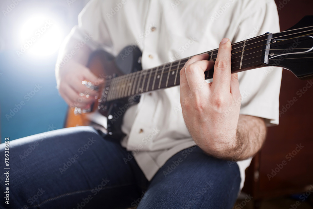 Fototapeta premium Guitarist on stage