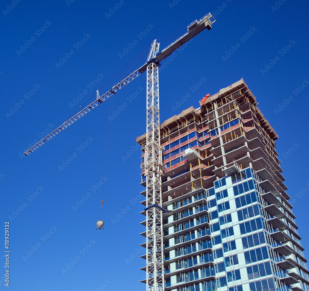 Construction of new high-rise buildin in the city Construction of new high-rise buildin in the city