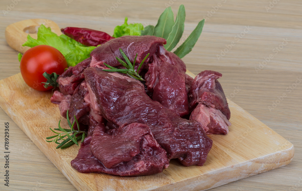 Raw venison Raw venison