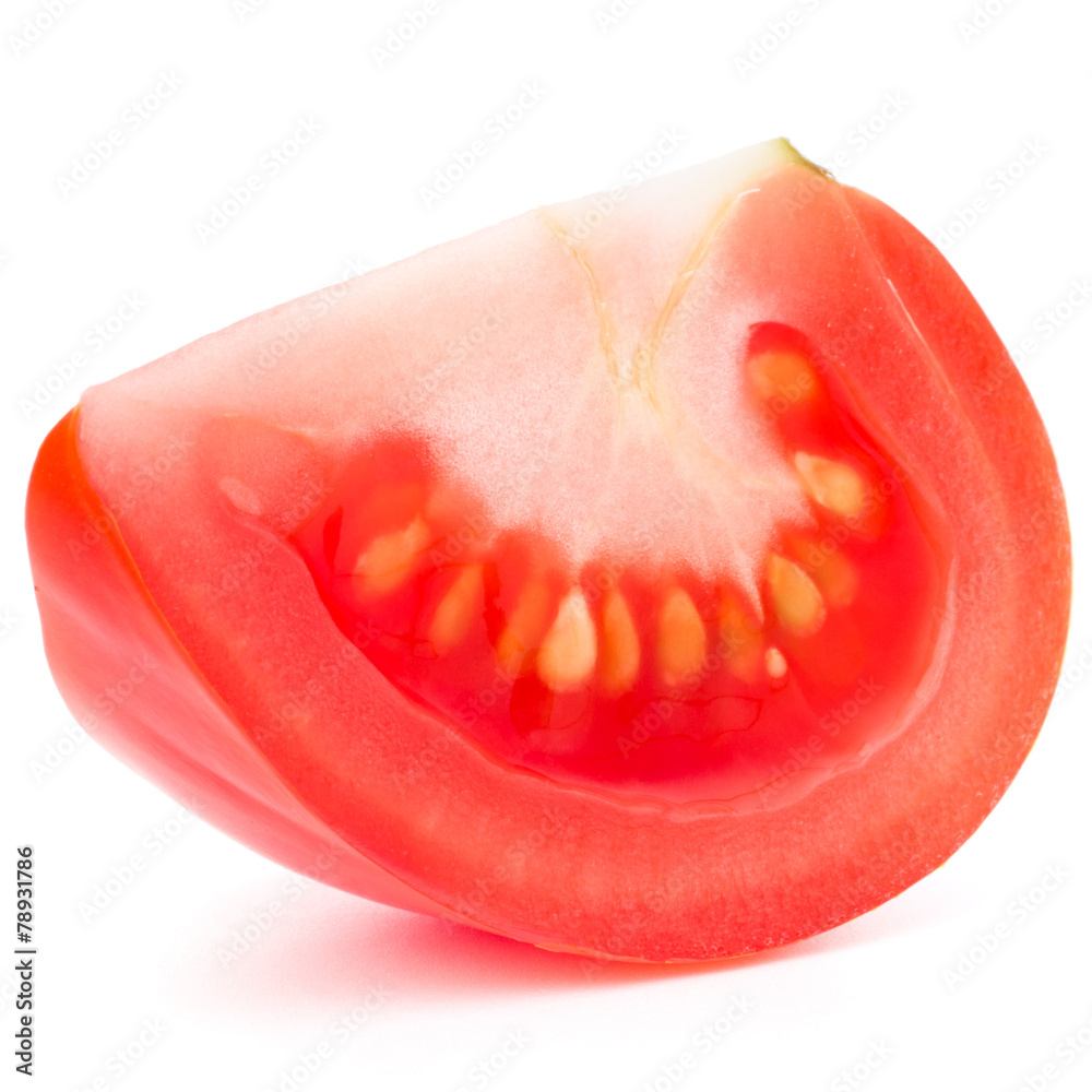 Tomato vegetable slice isolated on white background cutout Tomato vegetable slice isolated on white background cutout