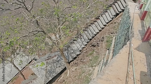 Stairs leads to the Popa Taungkalat monastery
