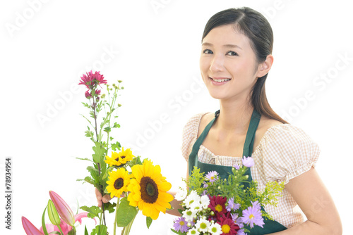 笑顔の女性