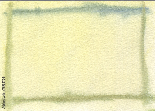 Watercolor Hand Painted Yellow Green Border
