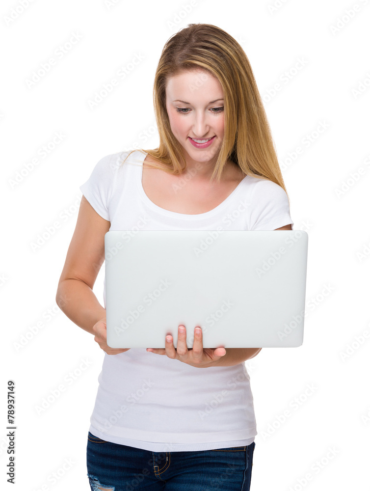 Woman use of laptop Woman use of laptop