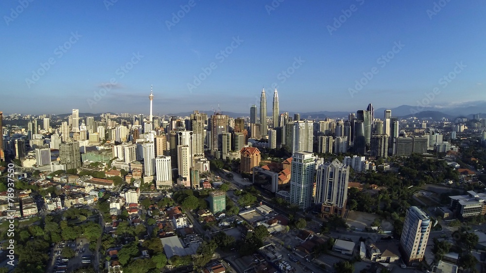 Fototapeta premium kuala lumpur city from aerial view