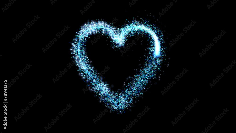 CG Blue Heart Paticle animation CG Blue Heart Paticle animation