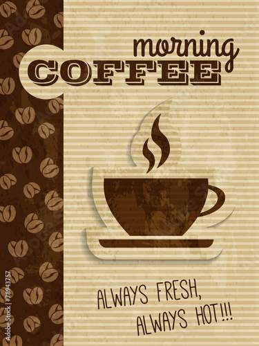 vector vintage coffee house poster