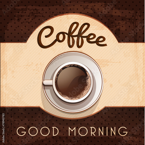 vector vintage coffee poster