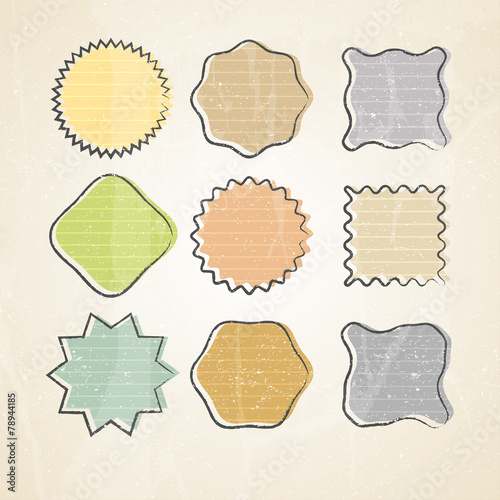 vector set of sketchy notes