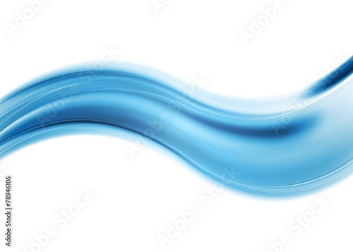 Abstract smooth blue wavy background