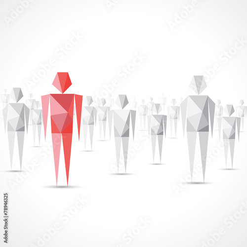 Low poly - groupe avec leader