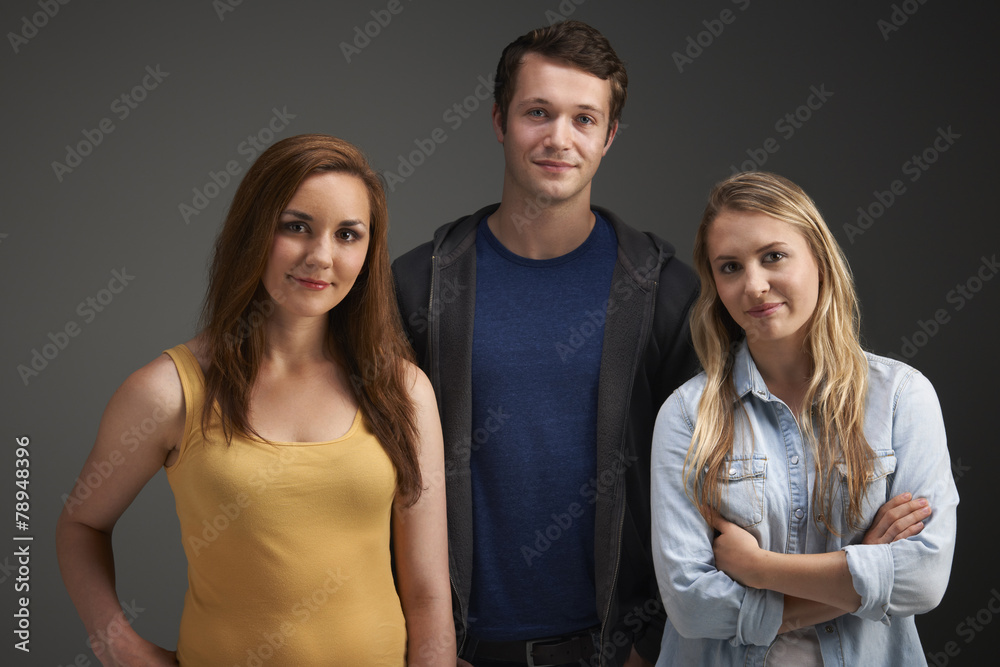 Studio Portrait Of Young Friends Together Studio Portrait Of Young Friends Together