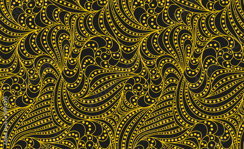 Vector seamless wave background of drawn lines