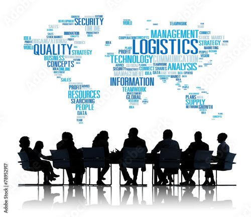 Logistics Management Freight Service Production Concept #78952917