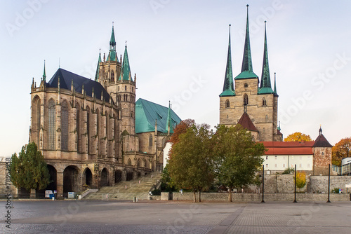 Erfurt Cathedral and Severikirche,Germany photo