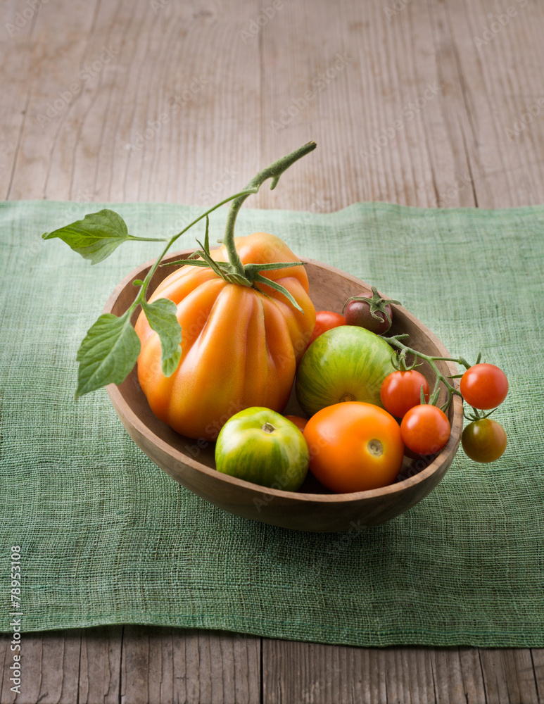 Varieties of Tomatoes in a Bowl Varieties of Tomatoes in a Bowl