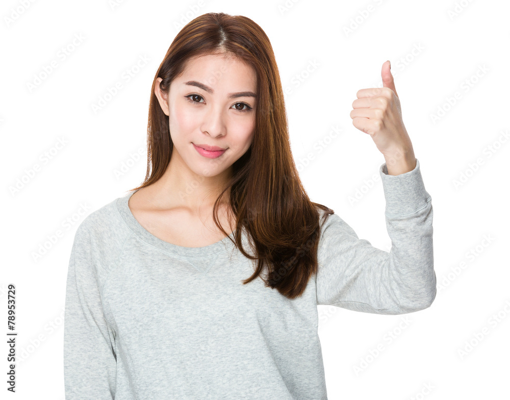 Woman with thumb up Woman with thumb up