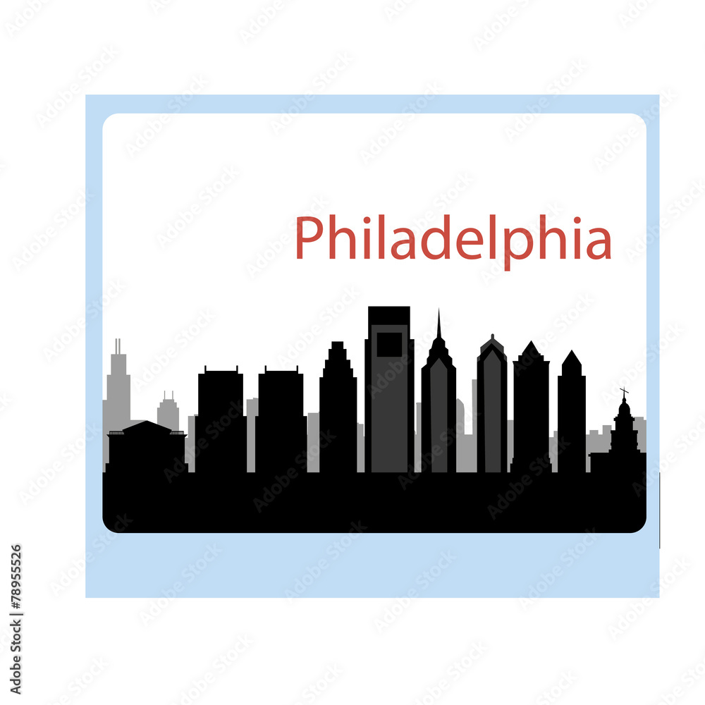 Naklejka premium Philadelphia silhouette