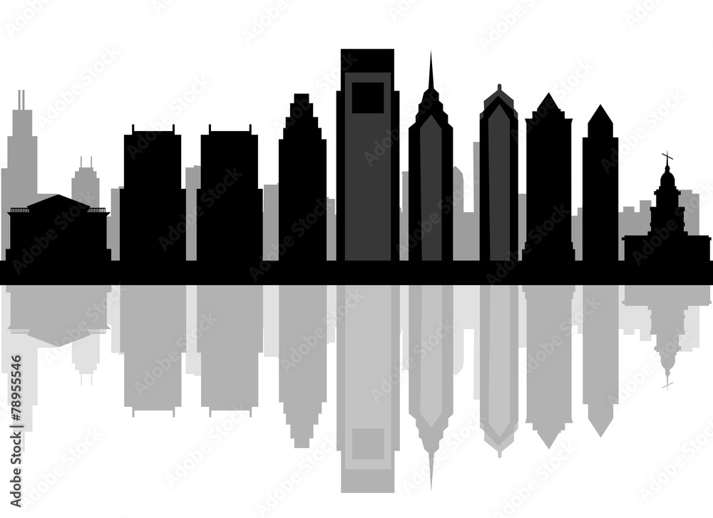Obraz premium Philadelphia silhouette