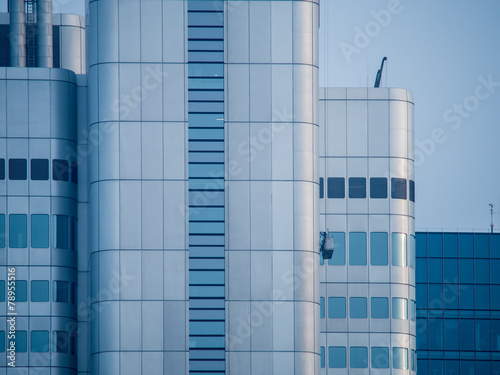 Facades of skyscrapers in Frankfurt  Germany