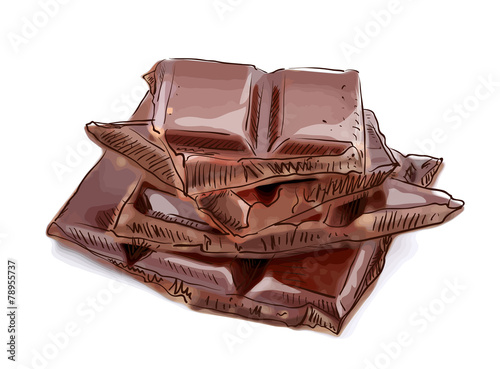 Pieces of chocolate